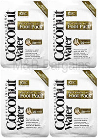 XHC 4 x Treatment Deep Moisturising Revitalising Coconut Water Foot Pack