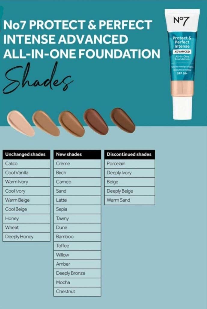 No7 Protect & Perfect ADVANCED All in One Foundation (new packaging) - Cool Vanilla