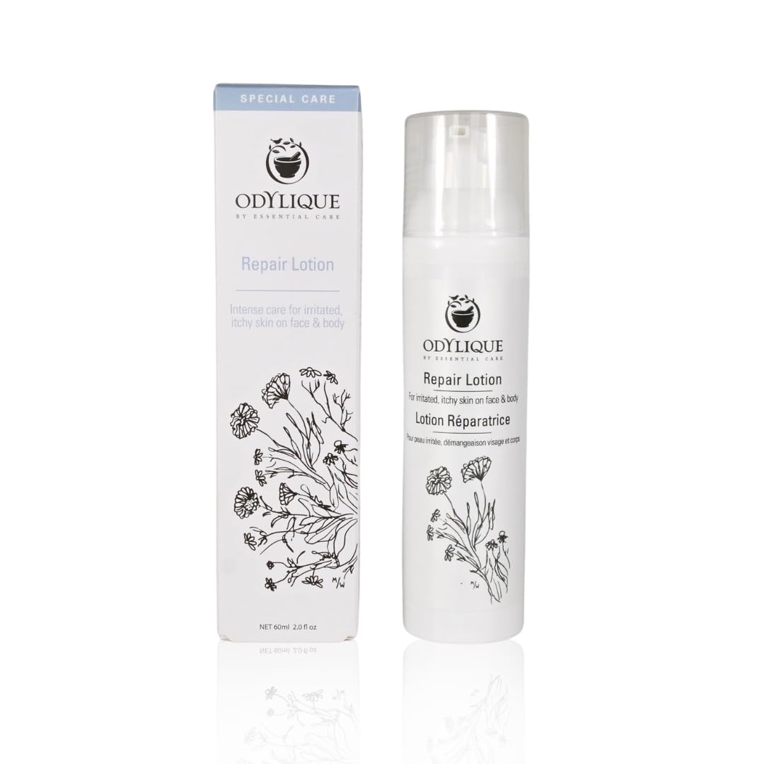Odylique Repair Lotion | 100% Natural for Sensitive Itchy Skin 200ml | With Soothing Aloe & Calendula | Moisturiser for Stressed Skin