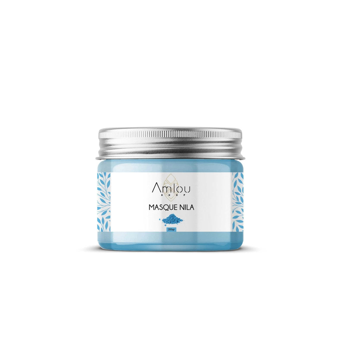 Amlou Shop Nila Face Mask, Natural Blue Clay, Skin Brightening Treatment, 200g