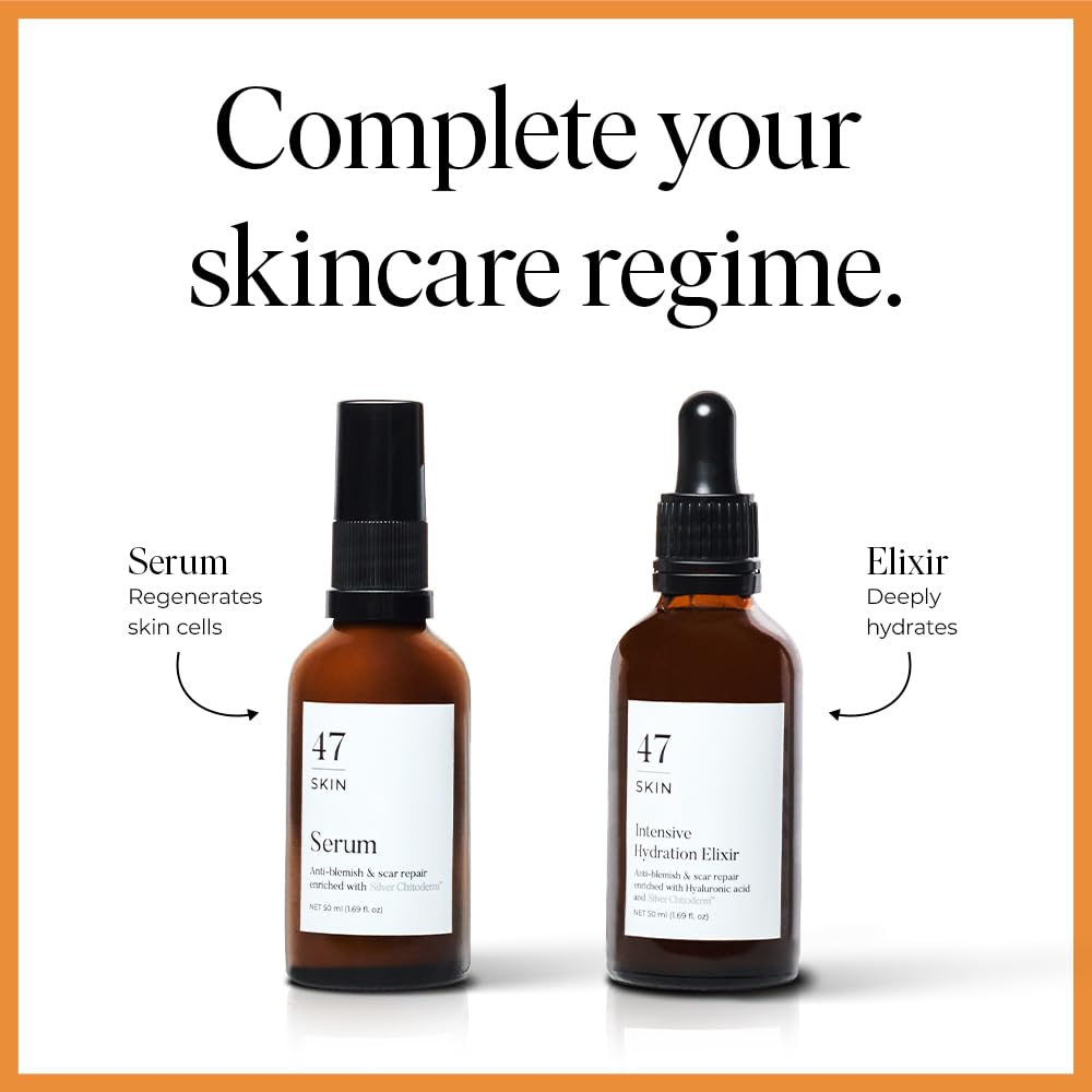 47 Skin Anti-blemish & scar repair Silver Mask enriched with Silver Chitoderm for All Skin Types, Clear Skin Mask, 60ml