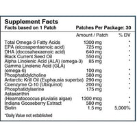 Patch Aid Omega 3-30 Daily Topical Patches. 100% Natural & Vegan. Allergy & Filler Free. High Absorption and More bioavailable. Suitable for Sensitive stomachs & bariatric.