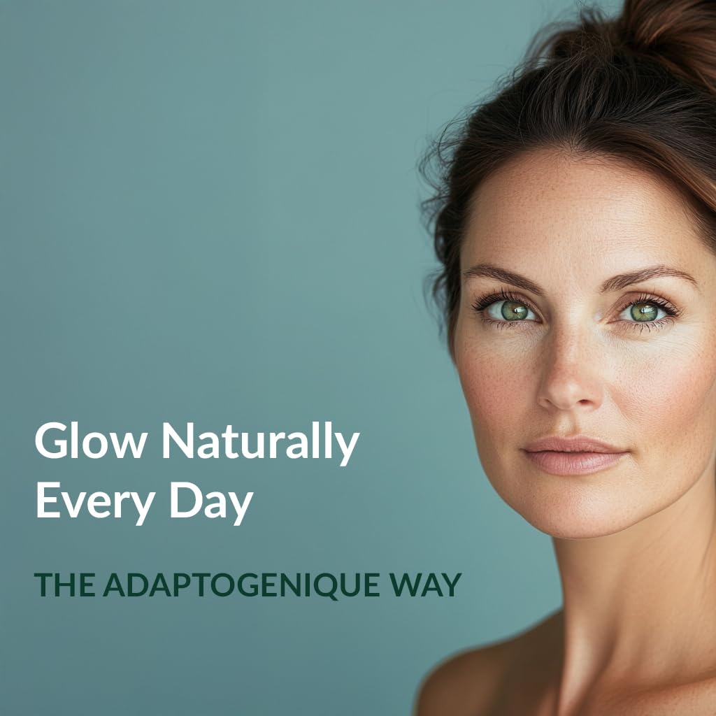 Adaptogenique Daily Radiance Face Serum with Vitamin C & Hyaluronic Acid. Hydrates, Brightens, & Fights Aging. Protects from Sun Damage. With Botanical Extracts, Adaptogens, and Nourishing Oils.