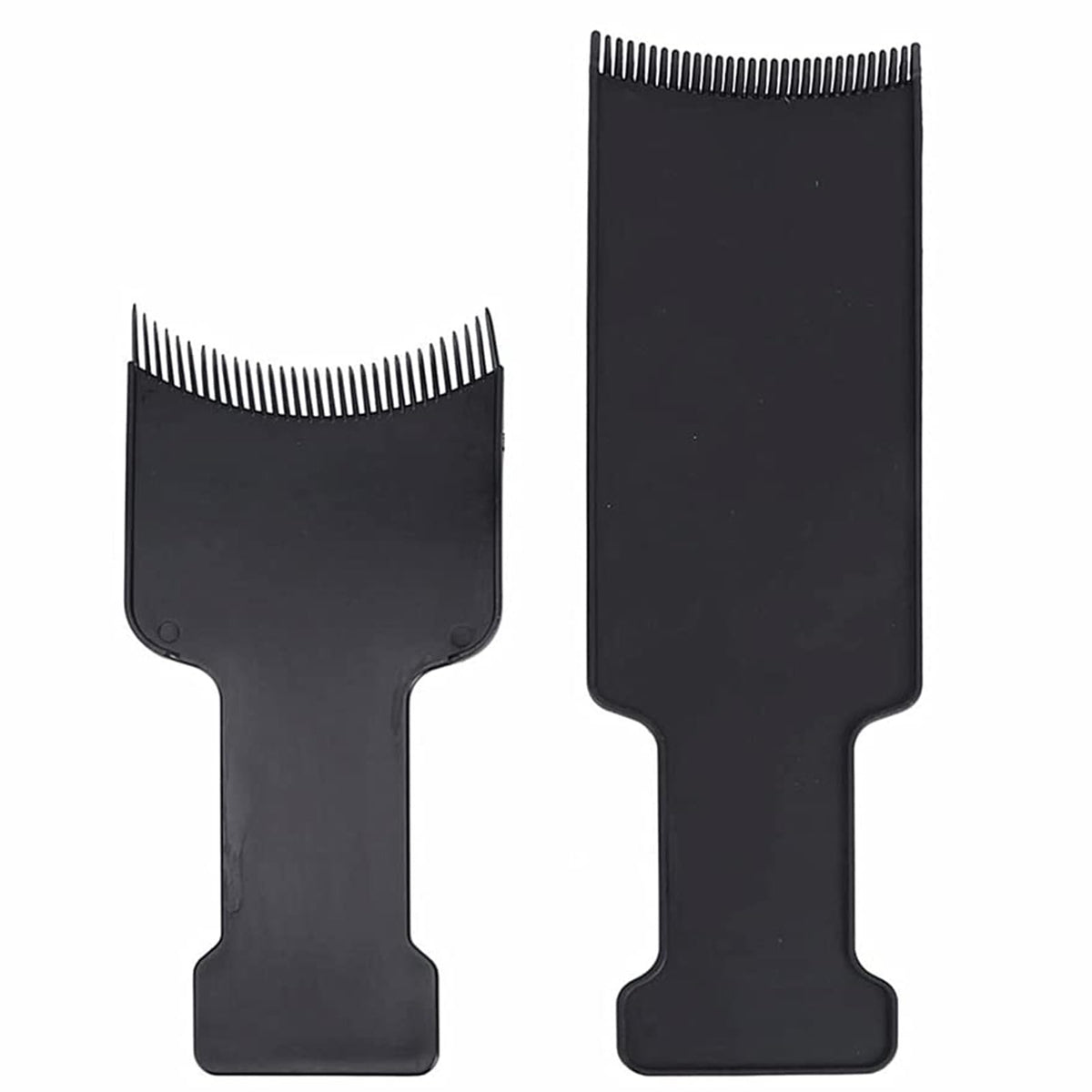 FYHJNC 2PCS Hair Dye Highlighting Boards with Fine Teeth & Flat Top Comb – Salon-Grade Sectioning Tools for Balayage, Bleach, Colouring at Home (Black)