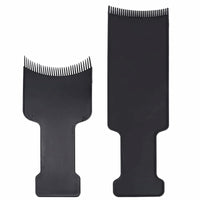 FYHJNC 2PCS Hair Dye Highlighting Boards with Fine Teeth & Flat Top Comb – Salon-Grade Sectioning Tools for Balayage, Bleach, Colouring at Home (Black)