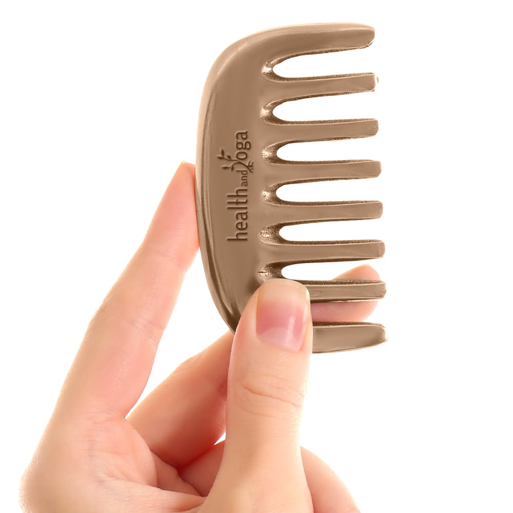 HEALTHANDYOGA HealthAndYoga Kansa Comb - Ayurvedic Healing Bronze Metal Hair Care Accessory - Detox Head Massage - Smoothens, Clears Dandruff, Tones Scalp, Revitalises Roots,Boosts Regrowth, Relaxes