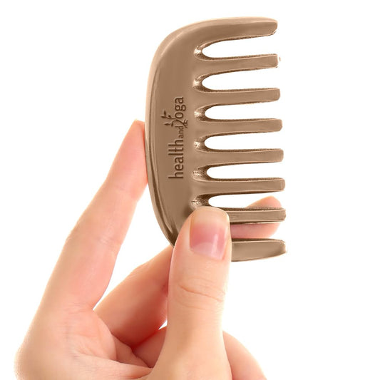HEALTHANDYOGA HealthAndYoga Kansa Comb - Ayurvedic Healing Bronze Metal Hair Care Accessory - Detox Head Massage - Smoothens, Clears Dandruff, Tones Scalp, Revitalises Roots,Boosts Regrowth, Relaxes