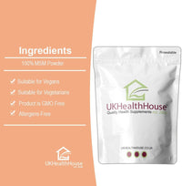 UKHealthHouse 100% Pure MSM Powder 100g – Vegan Methylsulfonylmethane Supplement – Joint, Muscle & Collagen Support – Food Grade Sulphur for Detox & Inflammation Relief
