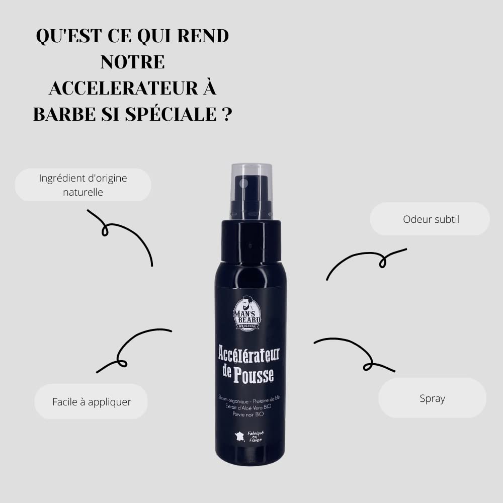 Man's beard - 60ml Growth Accelerator - Promotes growth and densifies beard
