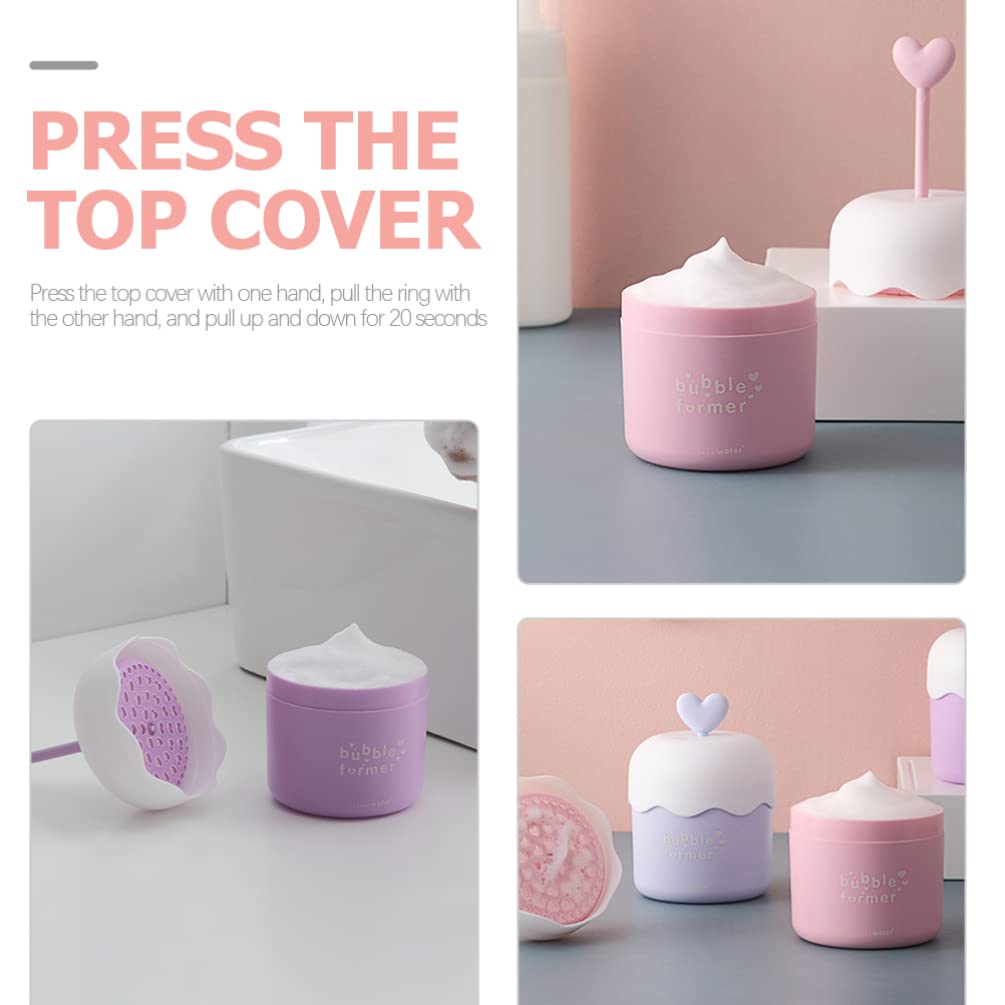Lurrose 3pcs Face Wash Foam Maker Face Bubble Foamer Marshmallow Whip Maker Cup Skincare Rich Cream Foamer Tools for Home Outdoor Travel
