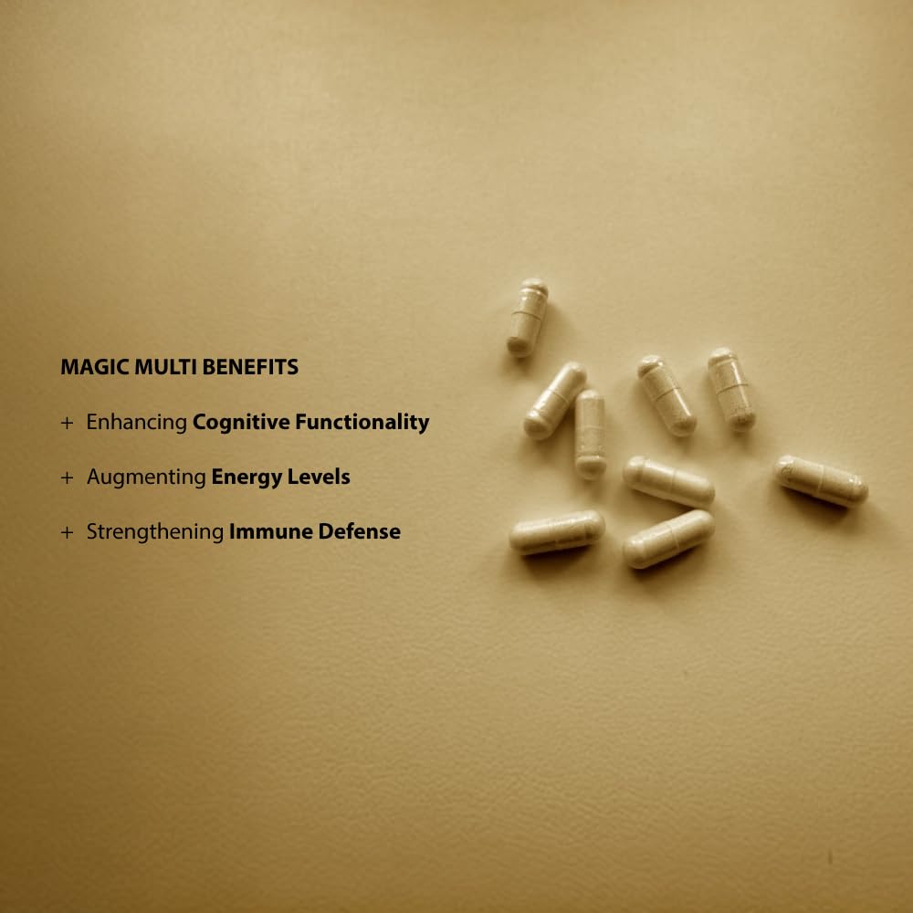 Onnutri Magic Multi Vitamins, Minerals and Organic Ashwagandha for Teens - 60 Natural Capsules Optimal Health