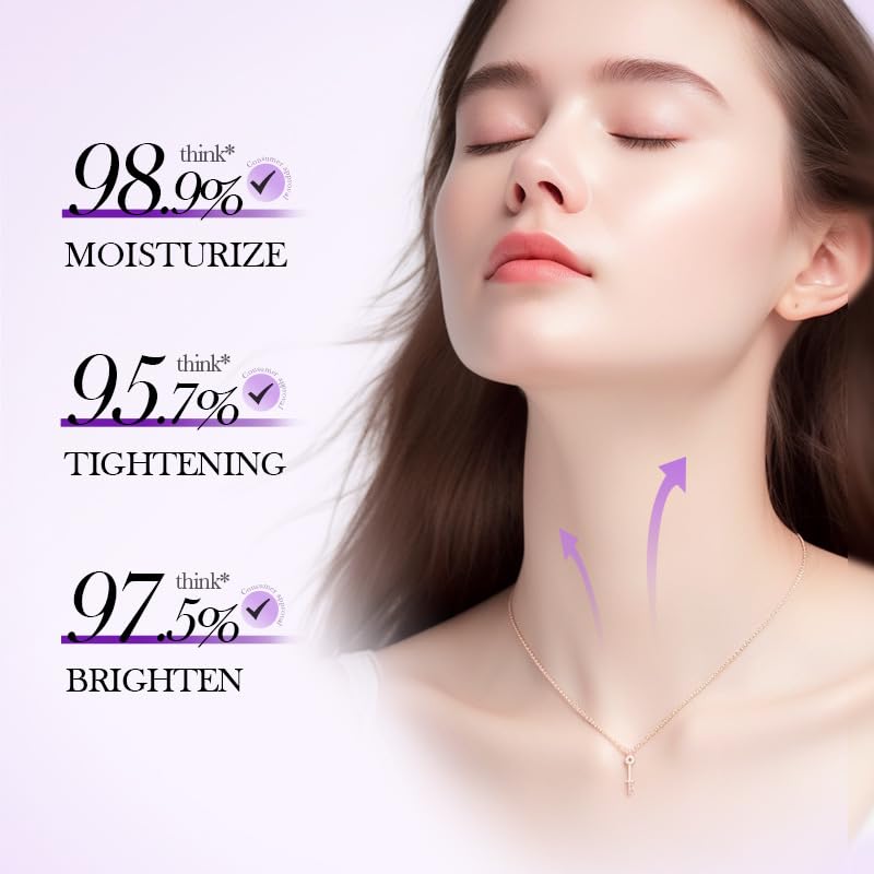 gcdat Neck Collagen Cream, Collagen Firming Lifting Neck Cream, Face & Neck Collagen Cream, Tightening Neck Anti-Wrinkle Collagen Cream With Firming Roller