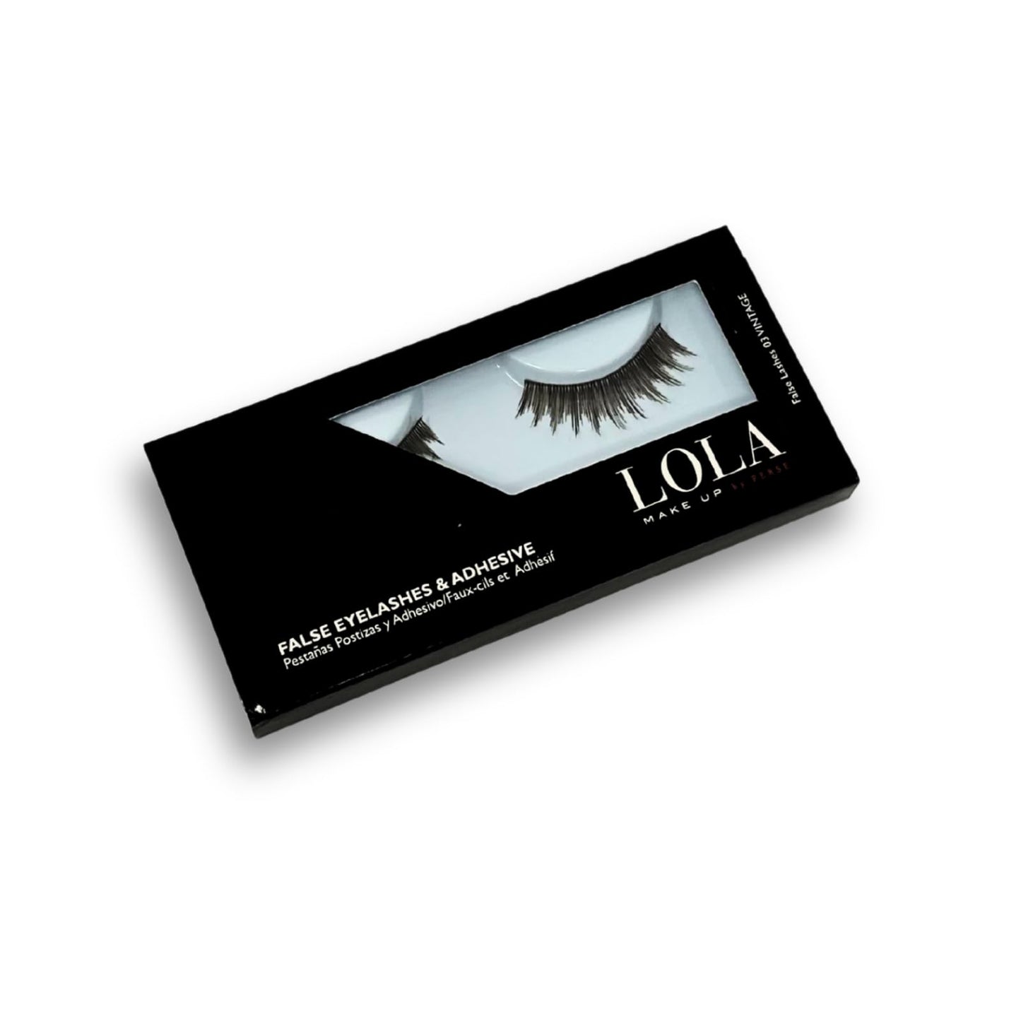 Lola Make Up by Perse False Eyelashes – Reusable Lightweight Strip Lashes with Adhesive, Easy to Apply & Comfortable All-Day Wear - [03 - Vintage]