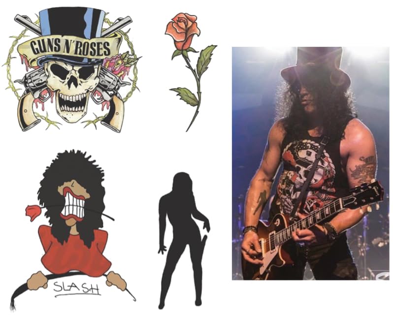 Inkwear Slash guitarist Fake temporary Tattoos