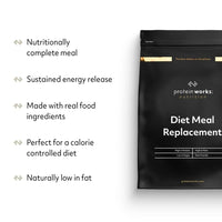 Protein Works - Diet Meal Replacement, Nutrient Dense Complete Meal, Immunity Boosting Vitamins, Affordable, Healthy And Quick, 7 Meals, Strawberries 'n' Cream, 500g