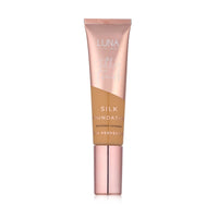 LUNA BY LISA JORDAN LUNA Silk Foundation in TAN PLUS Shade - Contains Hyaluronic Acid, Vitamin C & A, Aloe Vera, and Shea Butter - Brightening Dewy Foundation Makeup - Hydrating Cream Foundation for Dry Skin
