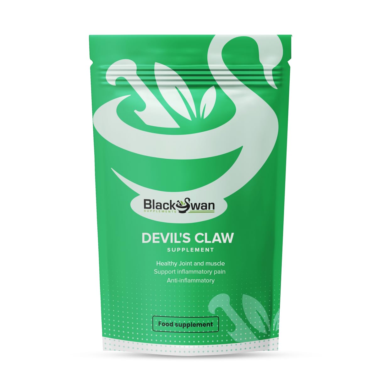 Black Swan supplements Black Swan Devil's Claw Capsules - 2200mg Antioxidant Formula Anti Inflammation Joints Digestive Health Muscle Pain Relief Natural Herbal Supplement - 30 Caps 1 Month Supply