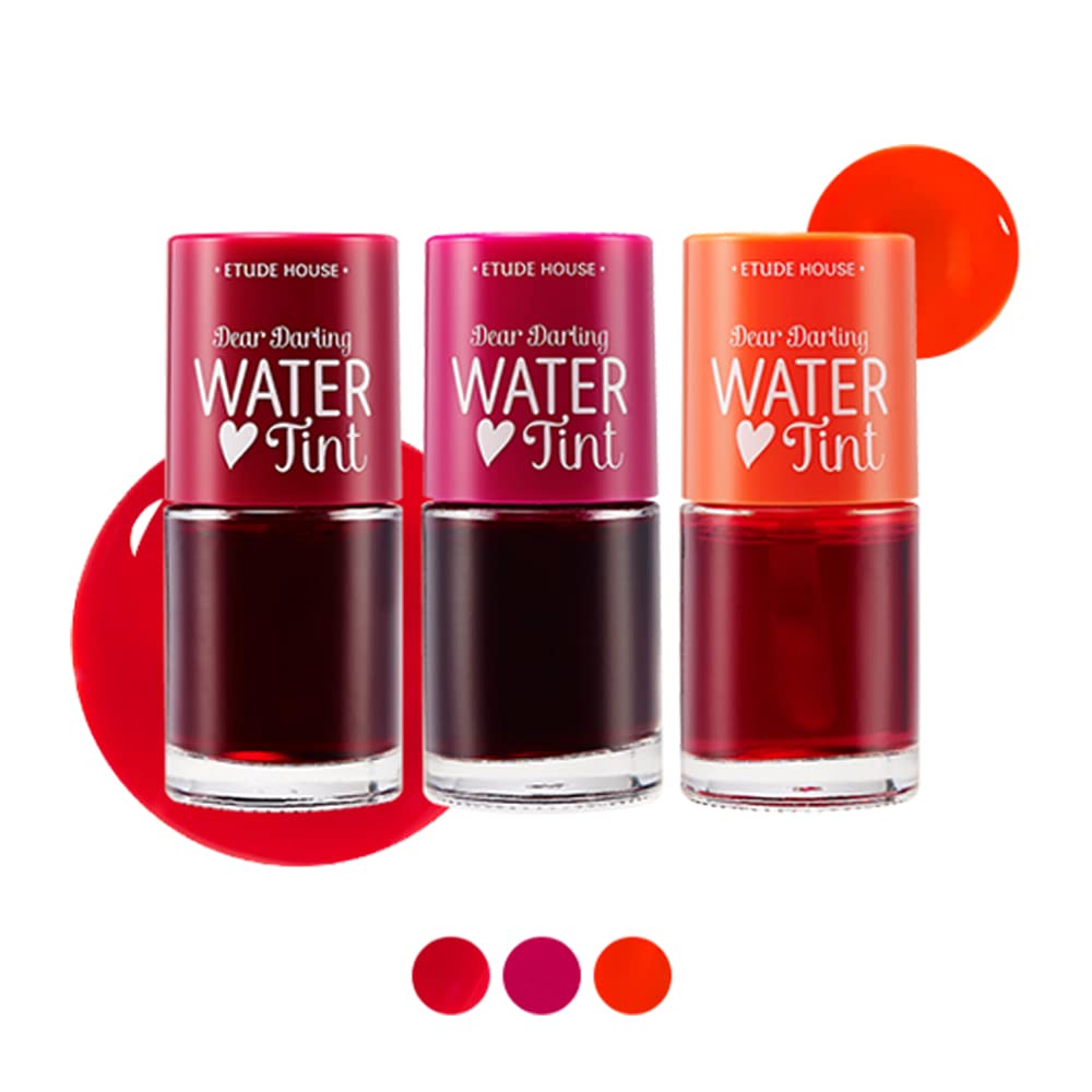 ETUDE Dear Darling Water Tint - Orange Ade (9g) | Vivid Color Lip Stain with Moisturizing Weightless & Non-sticky Finish Lip Stain | Smudge-proof Lip Tint | Korean Makeup, Kbeauty