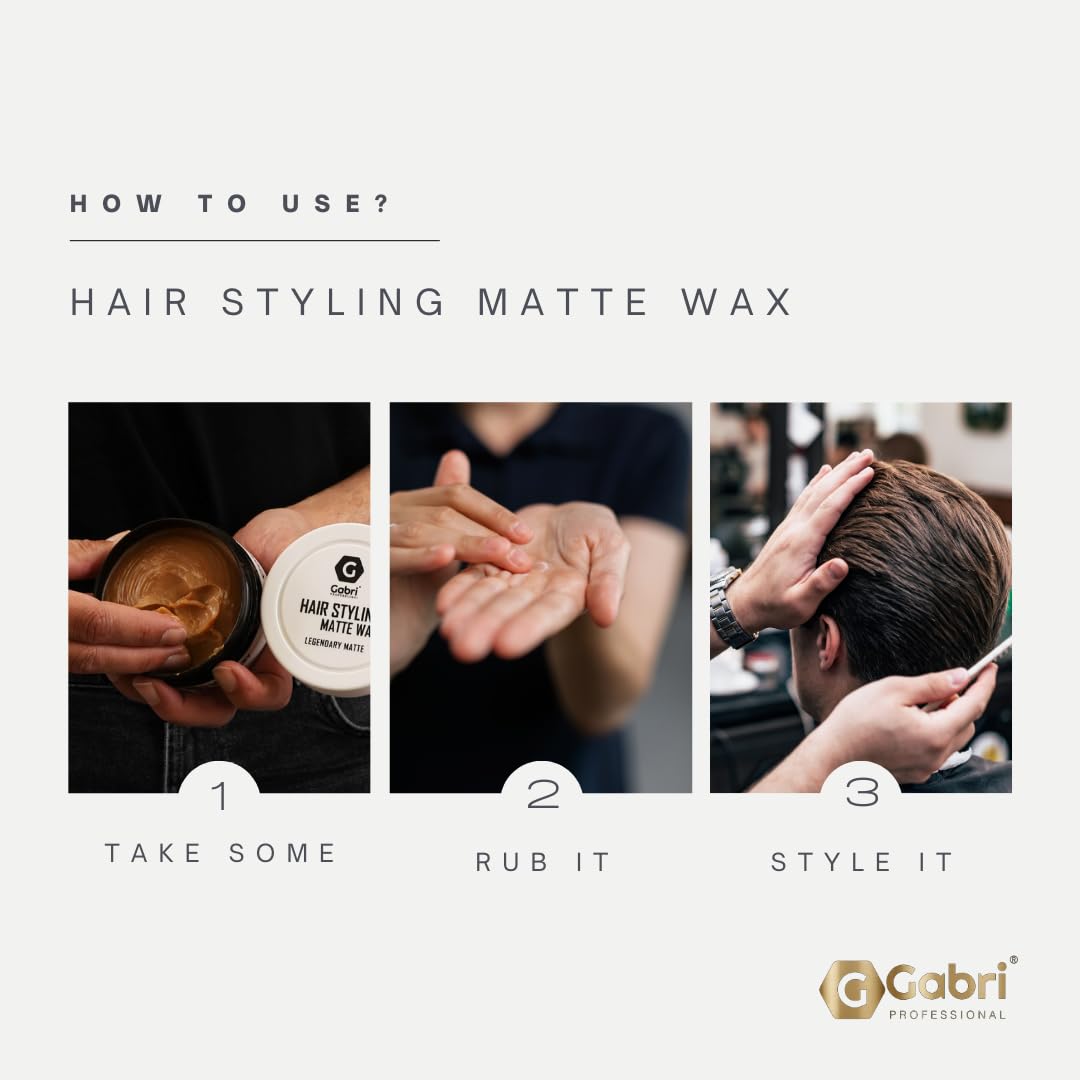 G Gabri Gabri Hair Styling Wax 150ml, Hair Gel Wax, Edge Control, Maximum Control and Long Lasting, Men & Women Hair Wax (Legendary Matte)