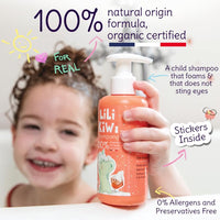 Lili Kiwi Lilikiwi Ultra Gentle Baby Shampoo – 100% Natural Origin, Tear-Free, Hypoallergenic & Dermatologically Tested – Moisturizing, Detangling & Odor Control – Petroleum-Free, Suitable from Birth – 150ml