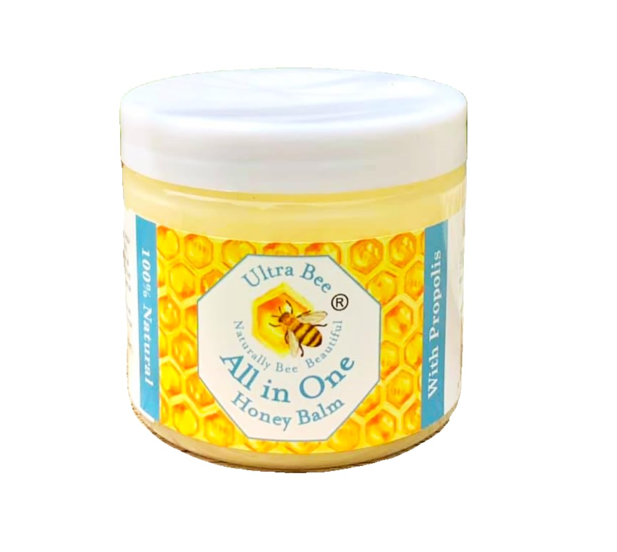 Ultra Bee 100% Natural All in One Honey Balm, Natural Moisturiser for Sensitive Face, Body, Lips,Tattoo's 200ml