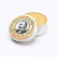 CAPTAIN FAWCETT Captain Fawcett Ricki Hall’s Booze & Baccy Moustache Wax 15ml – Firm Hold Moustache Styling Wax for Men – Whiskey, Honey & Tobacco Scented Grooming Wax for a Classic Finish