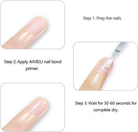 AIMEILI Nail Primer for UV Gel Nails and Acrylic Powder, 10ml No Cure Nail Prep Bonder, Strong Gel Polish Adhesion, Prevents Lifting & Peeling