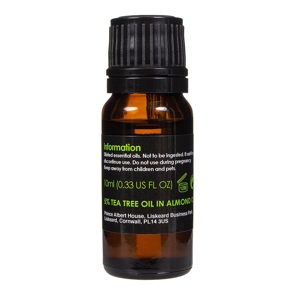Blue Banana Tea Tree Oil in Almond Oil – 10ml, Piercing Aftercare, Antibacterial, Vegan
