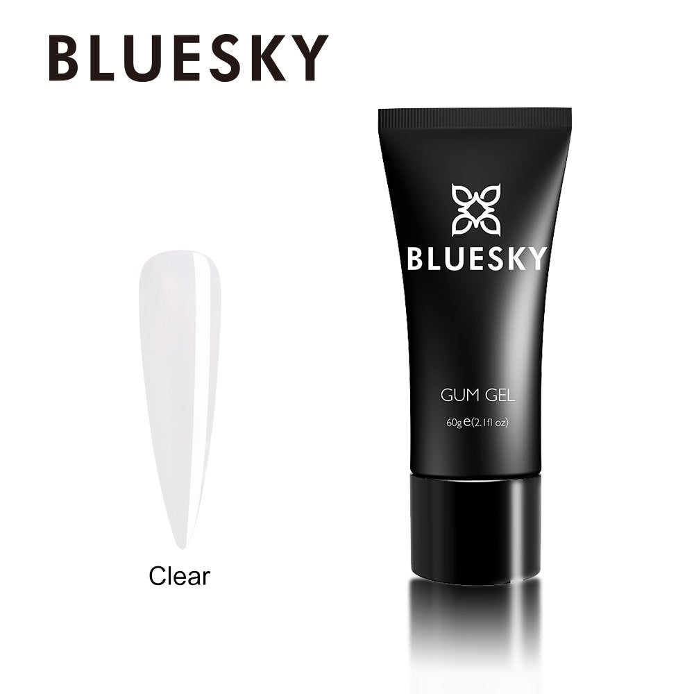 BLUESKY Bluesky Poly Gel/Gum Gel (UV/LED Gel Nail Polish) For Poly Gel Nail Kit, Clear, 60 g