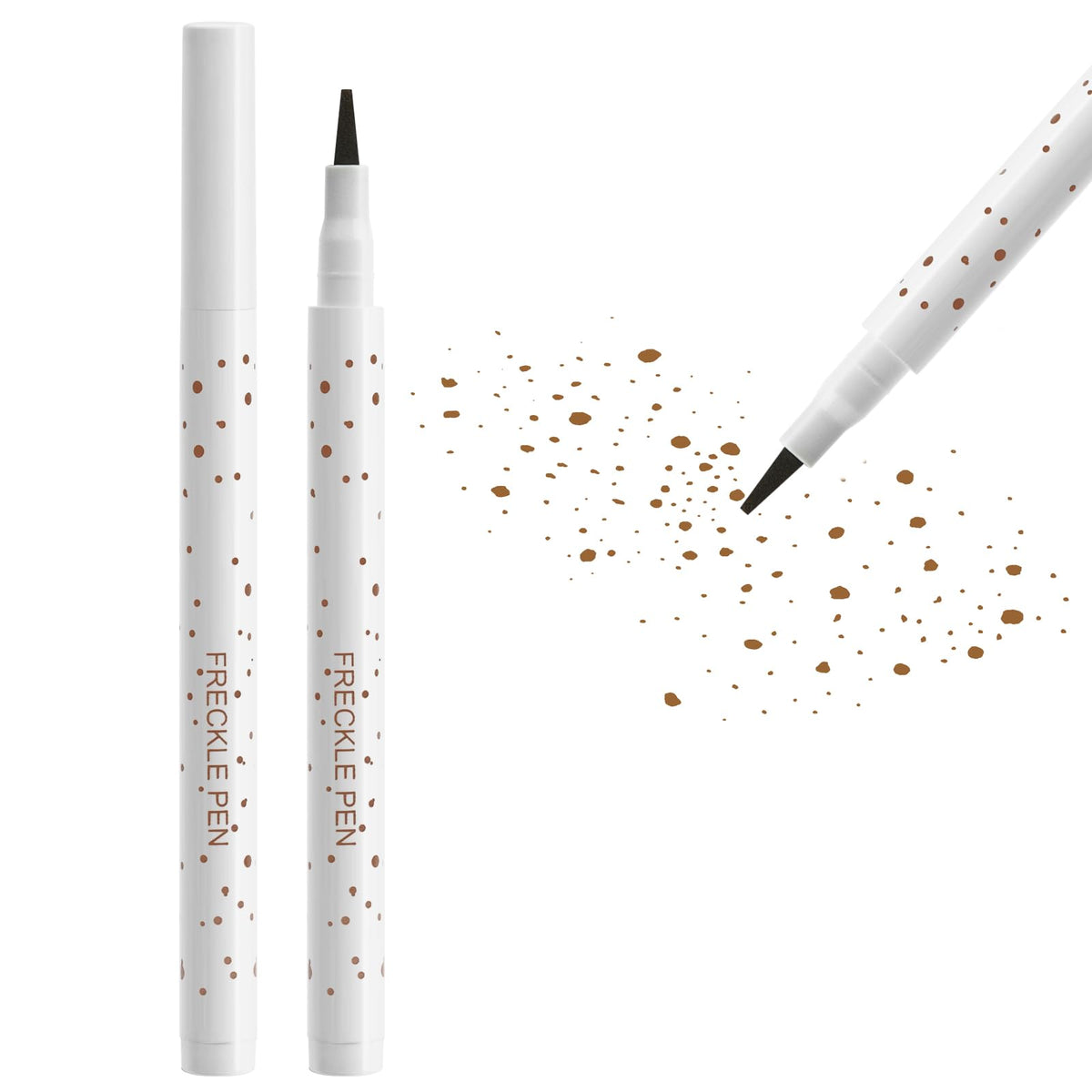 LOPHE Natural Freckle Pen for Face, Ultra-Fine Tip Realistic Freckles Makeup, Waterproof & Long-Lasting, Easy to Use & Remove, Coffee Brown (Slim Barrel), 1 Pc