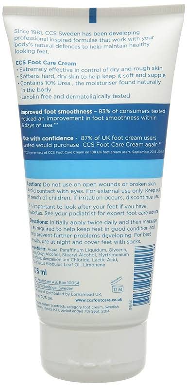 FMHOME CCS Foot Care Cream 175 ML (2 Pack)- Intensive Moisturizing for Dry, Cracked Feet,Moisturise and Soften Hard, Rough Skin.