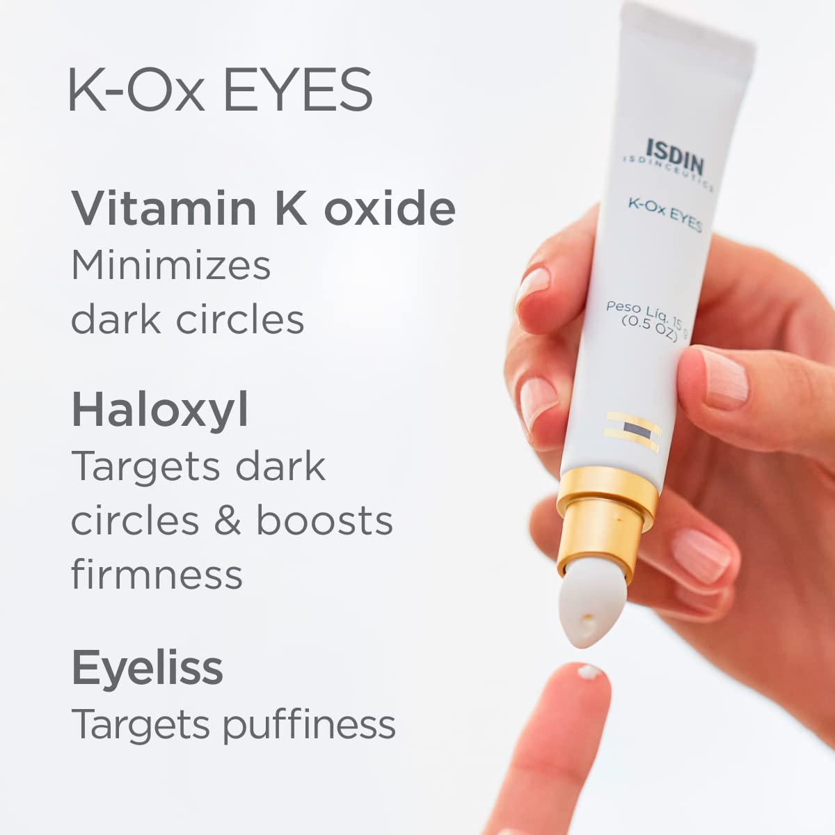 ISDIN Isdinceutics K-Ox Eyes | with Vitamin K Oxide | Reduces Puffiness & Dark circles (15 ml)