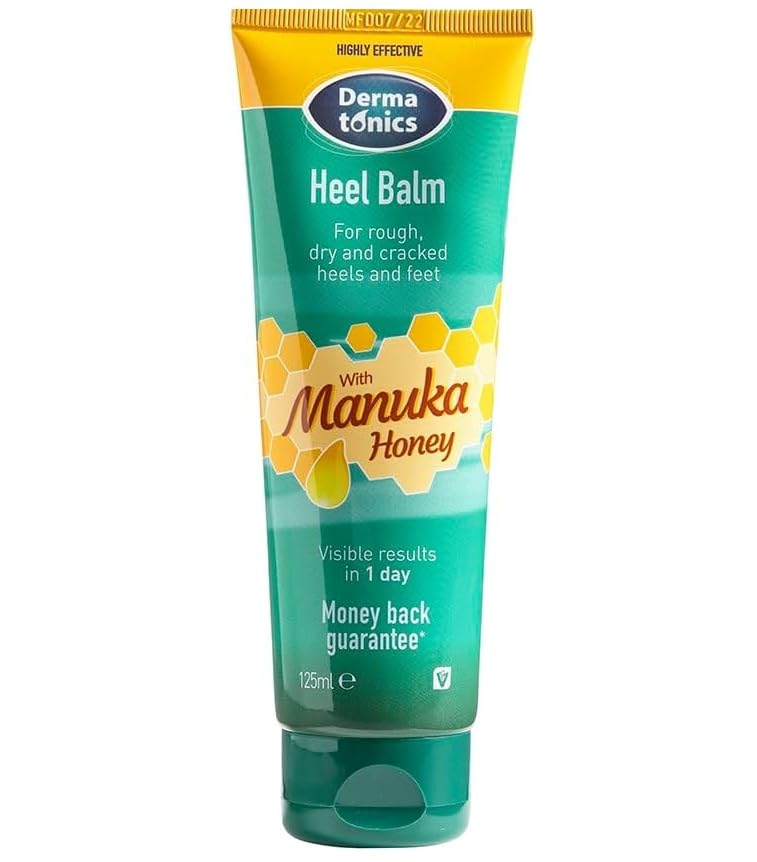 Dermatonics Fast-Acting Manuka Honey Heel Balm | Nourishing Formula for Very Dry and Cracked Heels | Visible Results in Just 1 Day | Suitable for Diabetics | 70 ml