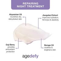 ARK Skincare Age Defy Repairing Night Treatment, for Mature Skin, Combats Hormone Loss & Dryness, with Red Clover, Hyaluronic Acid & Peptides, 55ml