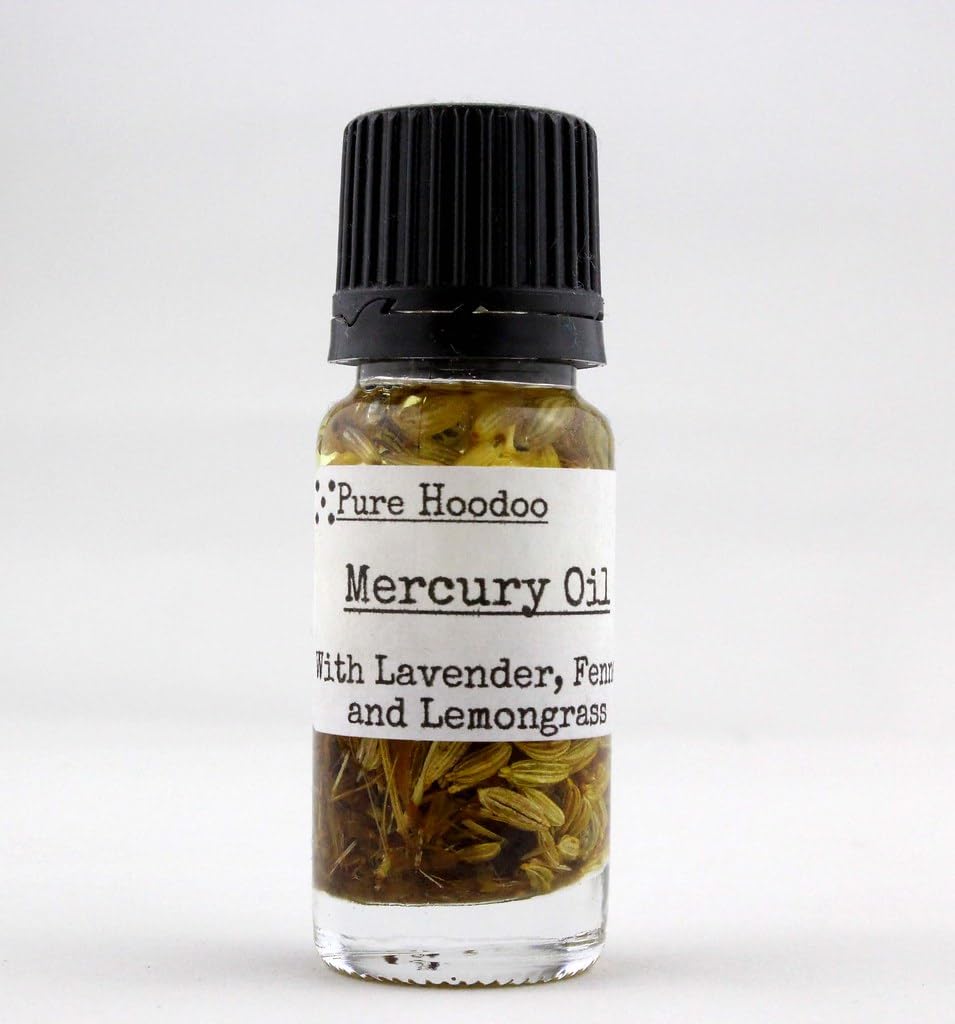 Pure Hoodoo | Mercury Oil 10ml - Used in Spells for Communication, Travel, Business and Luck