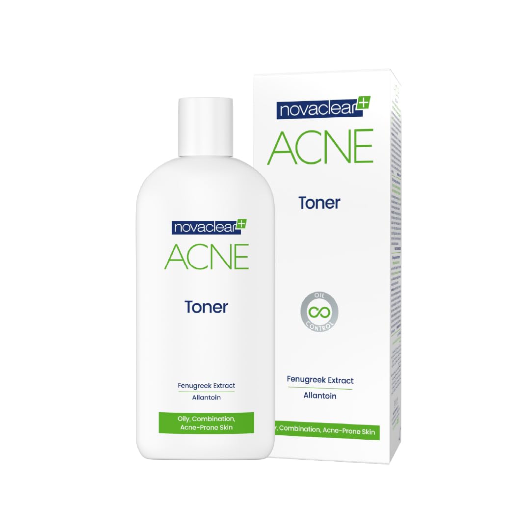 Novaclear Acne Toner - for Oily & Acne-Prone Skin with Fenugreek Extract and Allantoin, Facial Toner for Skin Inflammation, Clear Complexion and Matte Finish 150 ML