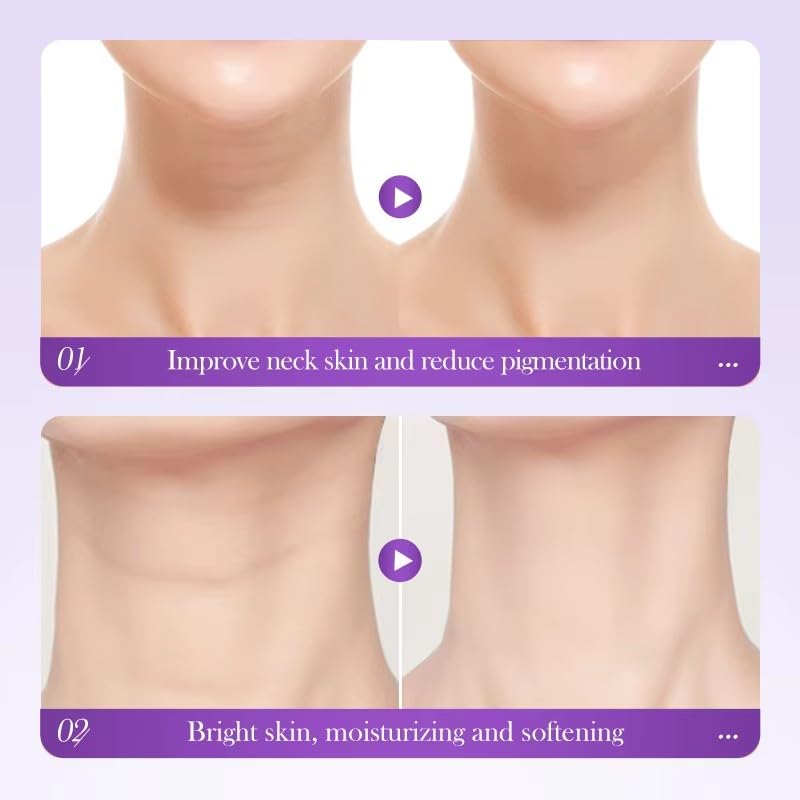 gcdat Neck Collagen Cream, Collagen Firming Lifting Neck Cream, Face & Neck Collagen Cream, Tightening Neck Anti-Wrinkle Collagen Cream With Firming Roller
