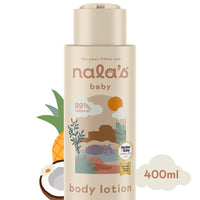 Nala's Baby Body Lotion | Award-winning | 99% Natural | Dermatologically-tested and Paediatrician-approved | Nourishing Blend of Soothing Oat and Coconut Oil | Vegan | 400ml | Nalas Baby