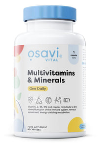 OSAVI Osavi Multivitamin & Minerals OneDaily – 60 Capsules | Supports Energy Metabolism, Nervous System & Immune Function | Unique Blend of Vitamins, Minerals & BioPerine® for Enhanced Absorption