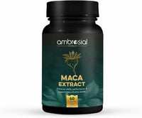 AMBROSIAL Ambrosial Maca Root Capsules for Women & Men - High Strength 500 Maca mg per Capsule, Supports Stamina & Energy - Natural Maca Root High Strength 60 Capsules