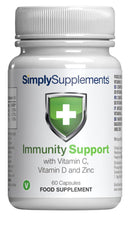 Simply Supplements Vitamin C, D and Zinc Capsules for Immunity Support | One-a-Day Formula | 60 Fast Release Capsules = 2 Months’ Supply | Vegan Friendly | Manufactured in The UK