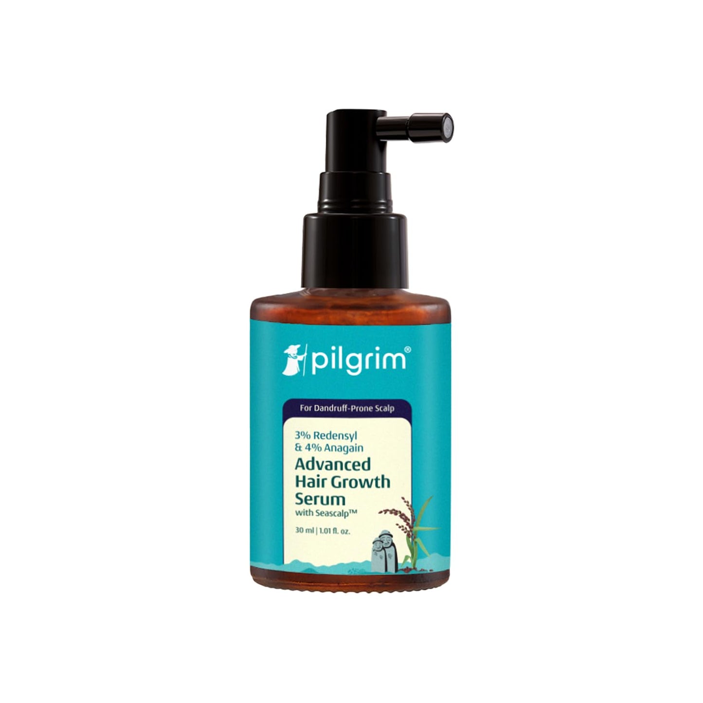 Pilgrim 3% Redensyl & 4% Anagain ADVANCED HAIR GROWTH SERUM (30 ml) For Dandruff-Prone Scalp | Controls Dandruffs, Hair Fall, Stimulates Hair Growth, Increase Hair Density | For All Men & Women