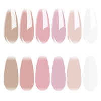 Vishine Nude Gel Polish Kit, Sheer Milky Pink Jelly Transparent Gel Nail Polish UV LED Gel Nail gel Polish Varnish Nail Art DIY Saon 6Pcs 8ML
