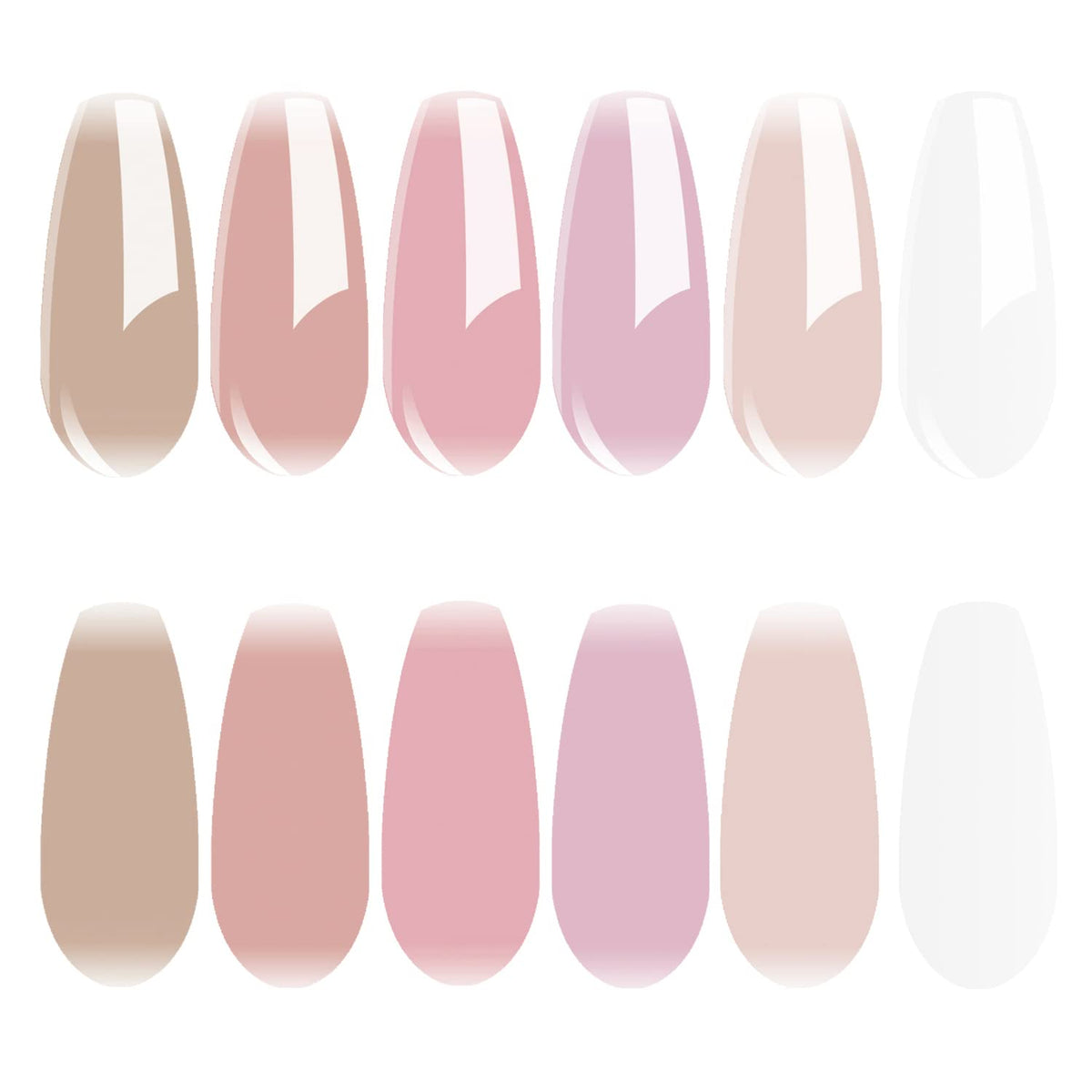Vishine Nude Gel Polish Kit, Sheer Milky Pink Jelly Transparent Gel Nail Polish UV LED Gel Nail gel Polish Varnish Nail Art DIY Saon 6Pcs 8ML
