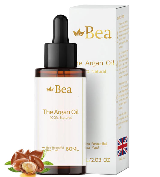 Generic Bea’s Pure Argan Oil - 100% Natural, Cold-Pressed Moroccan Oil for Hair – Argan Oil for Healthy, Hydrated Hair, Face, Body, and Nails – Suitable for All Skin Types, Vegan, 60ml