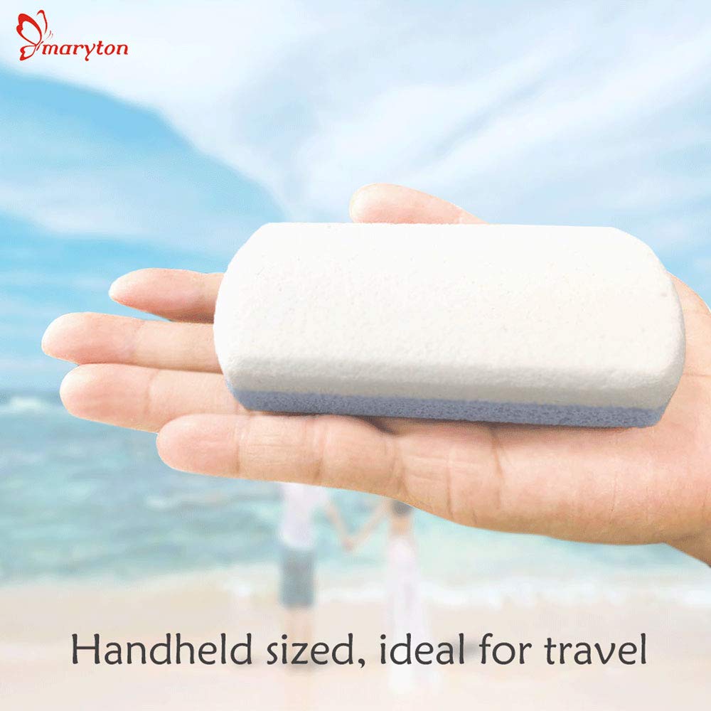 MARYTON Maryton Pumice Stone for Feet, 100% Siliglass Double Sided Pedicure Tools, Callus Remover, Exfoliates & Smooths Skin