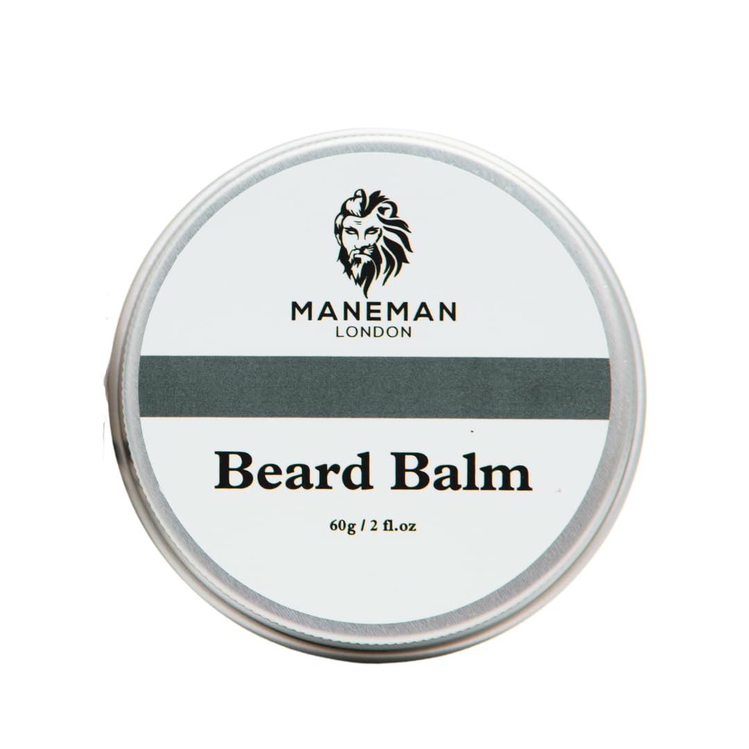 Maneman London Cedar Beard Balm For Men - Natural Beard Thickener & Beard Softener For Men - Beard Conditioner for Men Enriched with Shea Butter & Argan Oil - 60g (Cedar)