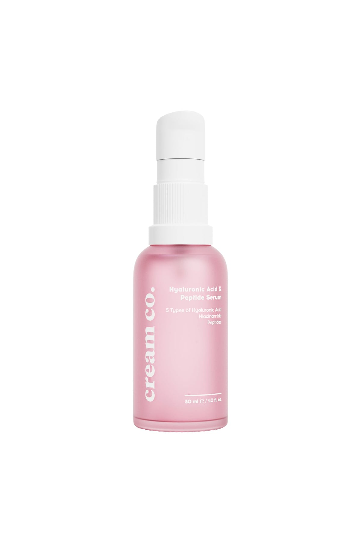 cream co. 30ml Peptide Serum & Hyaluronic Acid Face Serum for All Skin Types, Niacinamide, Anti Aging Serum for Face, Vegan, Balances Oil, Revitalizes