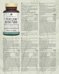 Honest Herbs Psyllium Husk Capsules with Probiotics - Fibre Supplement Complex 1400mg - 60 Capsules - 6 Billion Probiotics 5 Strains