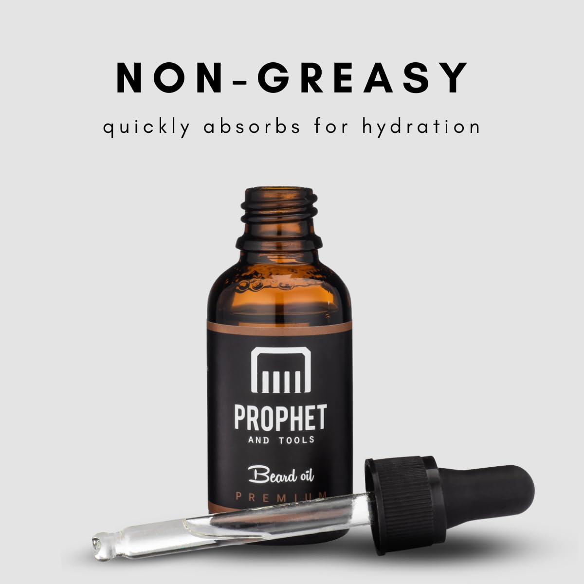 Prophet and Tools 2023 Favourite* Unscented Beard Oil, Revolutionary Formula Helps to Thicken Beard Growth, Soften Hairs, Relieve Itch & Flaking, Beard Comb Included, 30 Ml